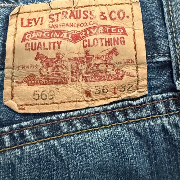 Levi's 569 Loose Straight Blue Jeans Men's Size 36 x‎ 32 - Picture 9 of 9